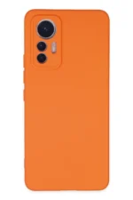 Uray store Xiaomi Mi 12 Lite Kılıf Nano içi Kadife Silikon - Turuncu