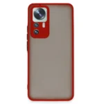 Uray store Xiaomi Mi 12T Pro Kılıf Montreal Silikon Kapak - Kırmızı