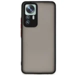 Uray store Xiaomi Mi 12T Pro Kılıf Montreal Silikon Kapak - Siyah