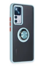 Uray store Xiaomi Mi 12T Pro Kılıf Montreal Yüzüklü Silikon Kapak - Buz Mavi - Görsel 2