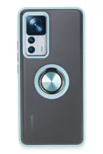 Uray store Xiaomi Mi 12T Pro Kılıf Montreal Yüzüklü Silikon Kapak - Buz Mavi