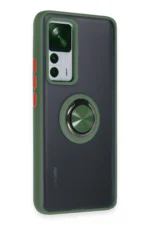 Uray store Xiaomi Mi 12T Pro Kılıf Montreal Yüzüklü Silikon Kapak - Yeşil - Görsel 2