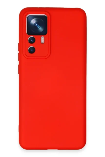 Uray store Xiaomi Mi 12T Pro Kılıf Nano içi Kadife Silikon - Kırmızı