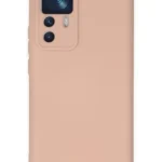 Uray store Xiaomi Mi 12T Pro Kılıf Nano içi Kadife Silikon - Pudra