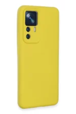 Uray store Xiaomi Mi 12T Pro Kılıf Nano içi Kadife Silikon - Sarı - Görsel 2