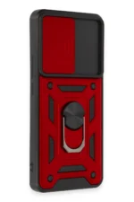 Uray store Xiaomi Mi 12T Pro Kılıf Pars Lens Yüzüklü Silikon - Kırmızı - Görsel 2
