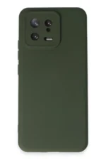 Uray store Xiaomi Mi 13 Kılıf Nano içi Kadife Silikon - Koyu Yeşil