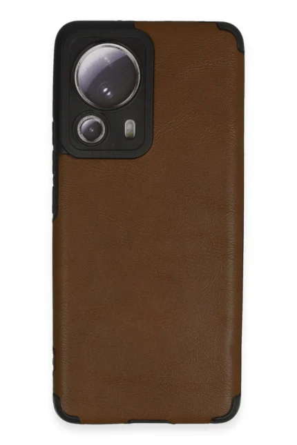 Uray store Xiaomi Mi 13 Lite Kılıf Loop Deri Silikon - Kahverengi