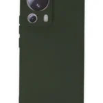 Uray store Xiaomi Mi 13 Lite Kılıf Nano içi Kadife Silikon - Koyu Yeşil