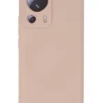 Uray store Xiaomi Mi 13 Lite Kılıf Nano içi Kadife Silikon - Pudra