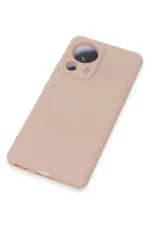Uray store Xiaomi Mi 13 Lite Kılıf Nano içi Kadife Silikon - Pudra - Görsel 4