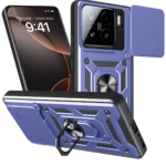 Uray store Xiaomi Mi 15 Kılıf Pars Lens Yüzüklü Silikon - Lacivert