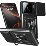 Uray store Xiaomi Mi 15 Kılıf Pars Lens Yüzüklü Silikon - Siyah