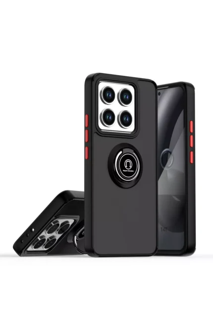 Uray store Xiaomi Mi 15 Pro Kılıf Montreal Yüzüklü Silikon Kapak - Siyah