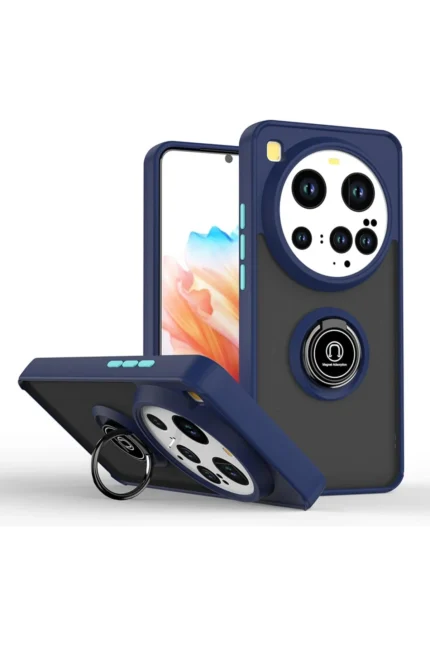 Uray store Xiaomi Mi 15 Ultra Kılıf Montreal Yüzüklü Silikon Kapak - Lacivert