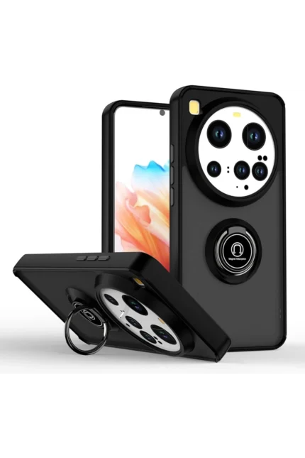 Uray store Xiaomi Mi 15 Ultra Kılıf Montreal Yüzüklü Silikon Kapak - Siyah