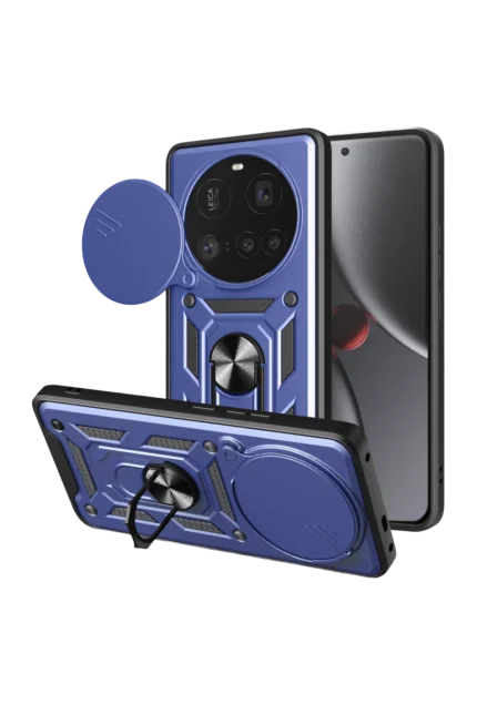 Uray store Xiaomi Mi 15 Ultra Kılıf Pars Lens Yüzüklü Silikon - Lacivert