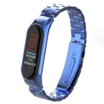 Uray store Xiaomi Mi Band 4 Metal Baklalı Kordon - Mavi