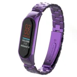 Uray store Xiaomi Mi Band 4 Metal Baklalı Kordon - Mor