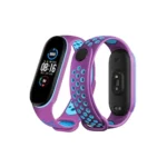 Uray store Xiaomi Mi Band 4 Spor Delikli Kordon - Mor-Mavi