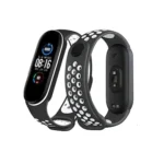 Uray store Xiaomi Mi Band 4 Spor Delikli Kordon - Siyah-Beyaz