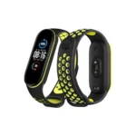 Uray store Xiaomi Mi Band 4 Spor Delikli Kordon - Siyah-Yeşil