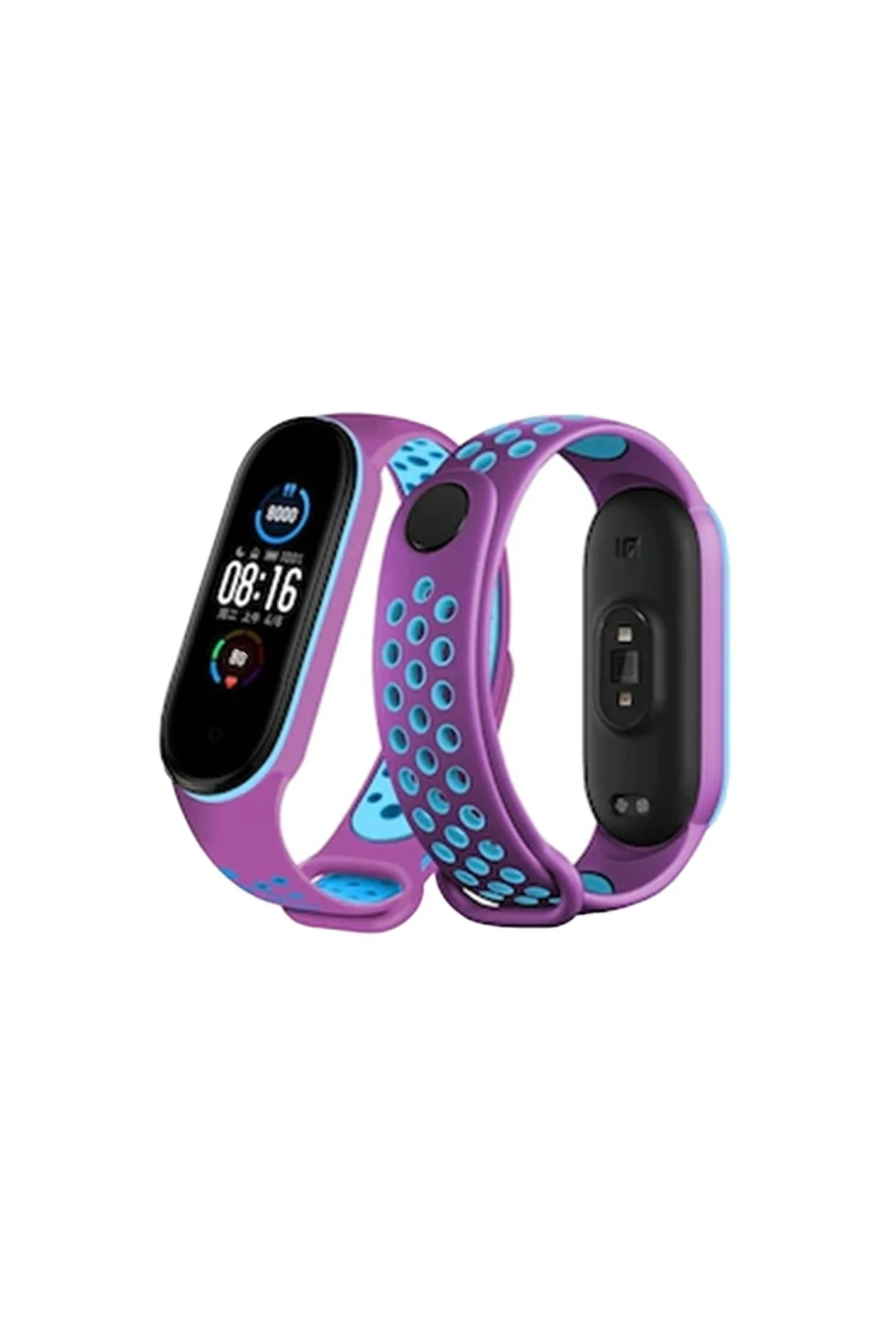 newface-xiaomi-mi-band-6-spor-delikli-kordon-mor-mavi-default Uray store Xiaomi Mi Band 6 Spor Delikli Kordon - Mor-Mavi - Görsel 1