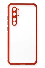 Uray store Xiaomi Mi Note 10 Lite Kılıf Miami Şeffaf Silikon - Kırmızı - Görsel 2