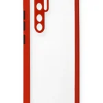 Uray store Xiaomi Mi Note 10 Lite Kılıf Miami Şeffaf Silikon - Kırmızı