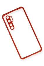 Uray store Xiaomi Mi Note 10 Lite Kılıf Miami Şeffaf Silikon - Kırmızı - Görsel 3