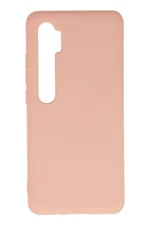 Uray store Xiaomi Mi Note 10 Lite Kılıf Nano içi Kadife Silikon - Pudra