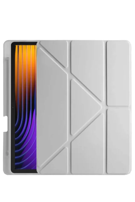 Uray store Xiaomi Pad 7 Pro Kılıf Kalemlikli Mars Tablet Kılıfı - Gri