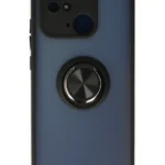 Uray store Xiaomi Poco C40 Kılıf Montreal Yüzüklü Silikon Kapak - Siyah