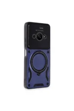 Uray store Xiaomi Poco C61 Kılıf Joy Lens Standlı Kapak - Lacivert - Görsel 2