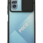 Uray store Xiaomi Poco F3 Kılıf Palm Buzlu Kamera Sürgülü Silikon - Siyah