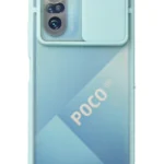 Uray store Xiaomi Poco F3 Kılıf Palm Buzlu Kamera Sürgülü Silikon - Turkuaz
