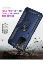 Uray store Xiaomi Poco F3 Kılıf Sofya Yüzüklü Silikon Kapak - Lacivert - Görsel 7