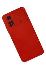 Uray store Xiaomi Poco M4 Pro 4G Kılıf Nano içi Kadife Silikon - Kırmızı - Görsel 2