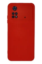 Uray store Xiaomi Poco M4 Pro 4G Kılıf Nano içi Kadife Silikon - Kırmızı