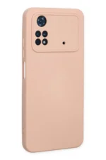Uray store Xiaomi Poco M4 Pro 4G Kılıf Nano içi Kadife Silikon - Pudra - Görsel 3