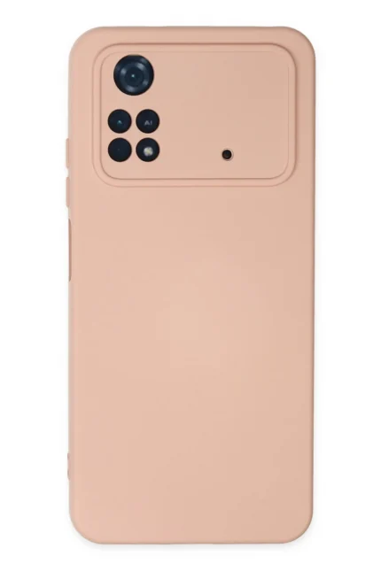 Uray store Xiaomi Poco M4 Pro 4G Kılıf Nano içi Kadife Silikon - Pudra