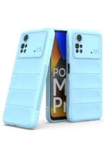 Uray store Xiaomi Poco M4 Pro 4G Kılıf Optimum Silikon - Sky Blue - Görsel 2