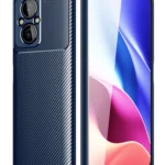 Uray store Xiaomi Poco M5 Kılıf Auto Focus Karbon Kapak - Lacivert