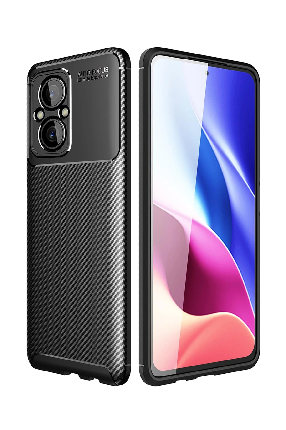 newface-xiaomi-poco-m5-kilif-auto-focus-karbon-kapak-siyah-default Uray store Xiaomi Poco M5 Kılıf Auto Focus Karbon Kapak - Siyah - Görsel 1