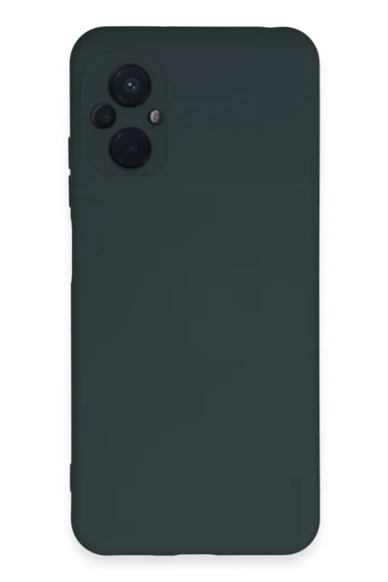Uray store Xiaomi Poco M5 Kılıf Nano içi Kadife Silikon - Koyu Yeşil