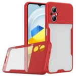 Uray store Xiaomi Poco M5 Kılıf Platin Silikon - Kırmızı