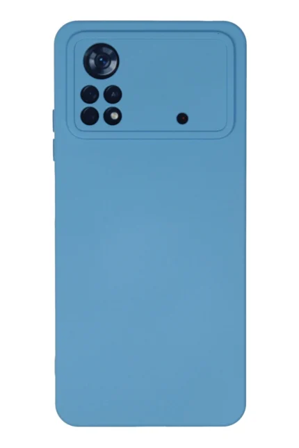 Uray store Xiaomi Poco X4 Pro 5G Kılıf Nano içi Kadife Silikon - Mavi