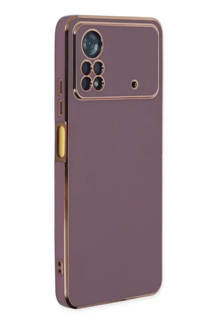 Uray store Xiaomi Poco X4 Pro 5G Kılıf Volet Silikon - Mor