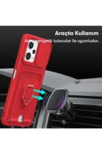 Uray store Xiaomi Poco X5 5G Kılıf Zuma Kartvizitli Yüzüklü Silikon - Lila - Görsel 3