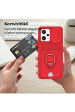 Uray store Xiaomi Poco X5 5G Kılıf Zuma Kartvizitli Yüzüklü Silikon - Lila - Görsel 5